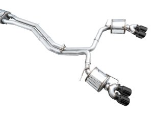 Audi S6 Performance Exhaust - AWE Tuning - Touring Edition - Diamond Black - `19-`23